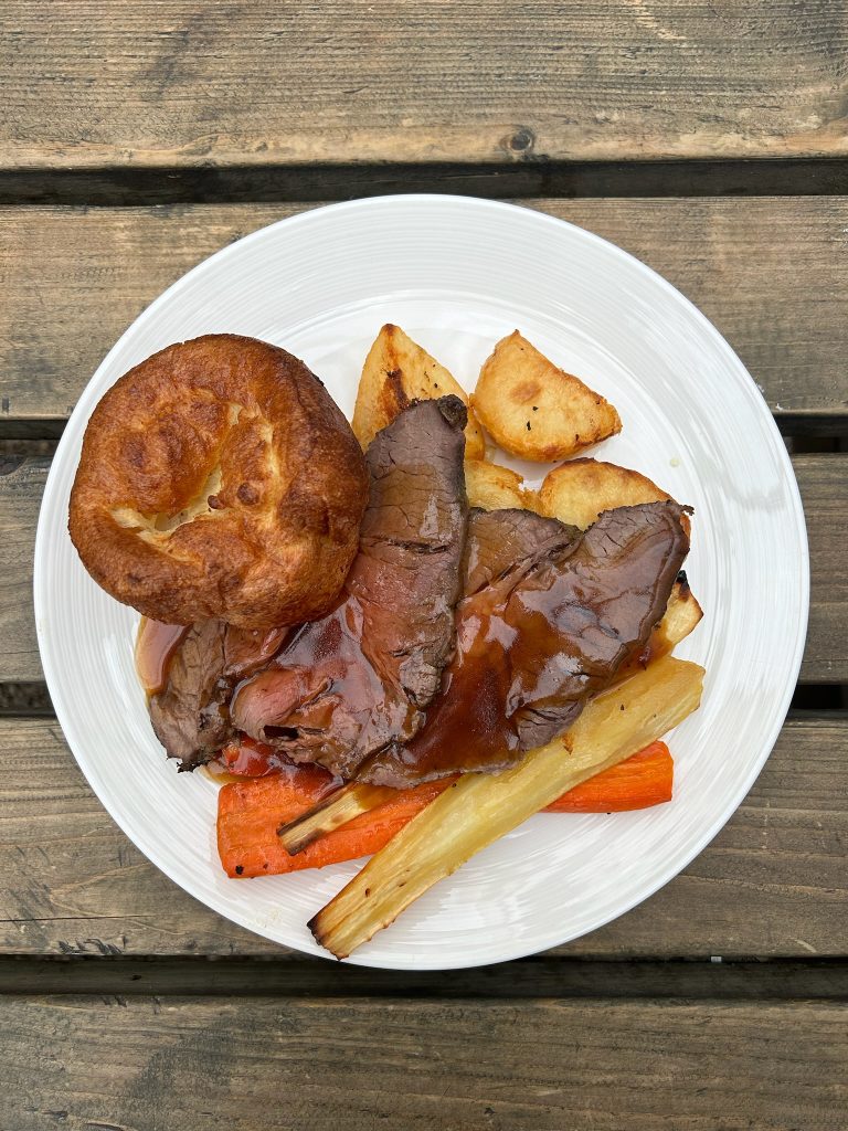 Traditional Sunday roast served at Rolling Stock London in Shoreditch during Mother’s Day lunch
