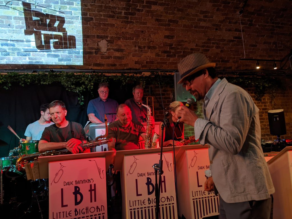 Live jazz band performing at Rolling Stock London during Jazztrain Sunday in Shoreditch